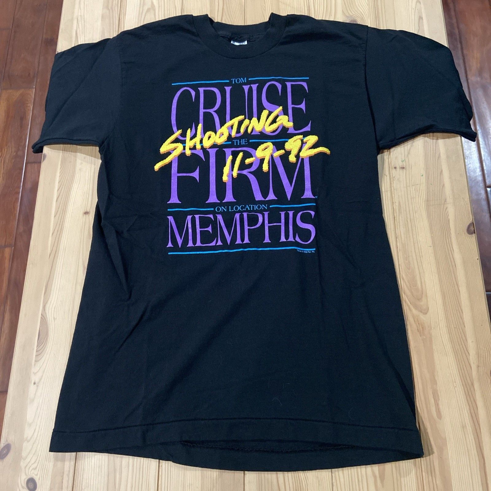 Rare Vintage Tom Cruise Shooting The Firm Movie Promo 1992 Mens M TShirt Rare Vintage Tom Cruise Shooting The Firm Movie Promo 1992 Mens M TShirt
